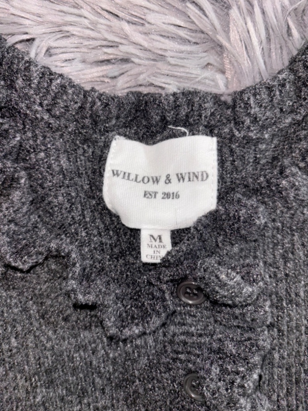 Highneck Ruffle Sweatervest - Picture 3 of 3